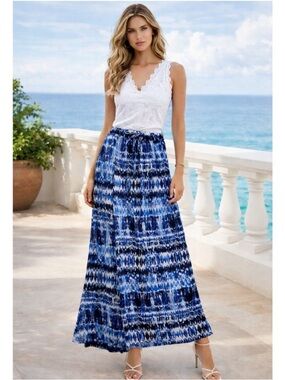 French Laundry Boho Tie-Dye Maxi Skirt
